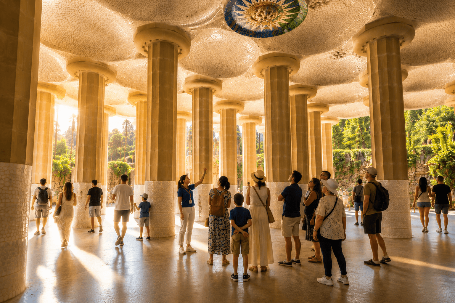 Hypostyle Room columns at Park Güell